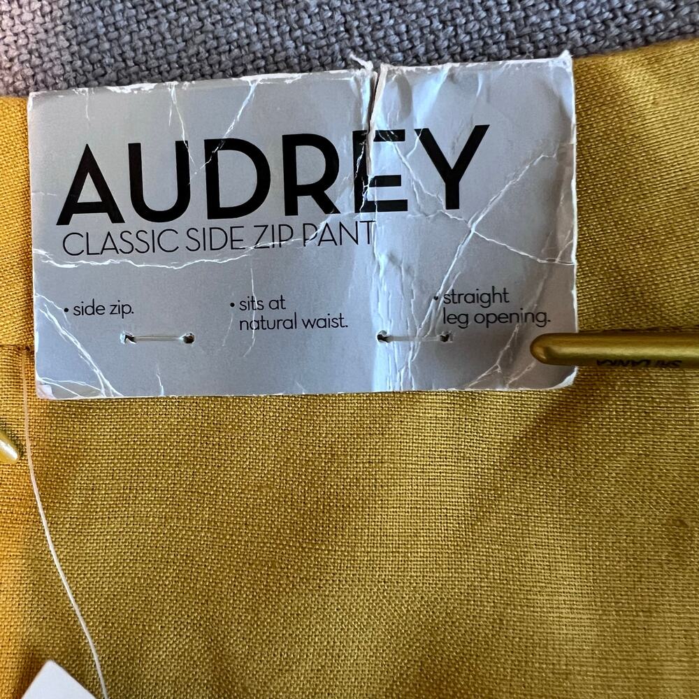 Kasper the Audrey Linen Trouser Straight Leg in Butterscotch Yellow Women's 14 - Picture 13 of 15